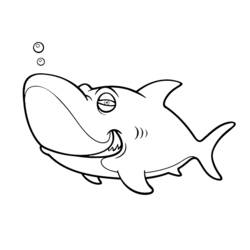 ぬりえページ: 鮫 (動物) #14794 - 無料の印刷可能なぬりえページ