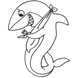 ぬりえページ: 鮫 (動物) #14806 - 無料の印刷可能なぬりえページ