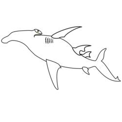 ぬりえページ: 鮫 (動物) #14846 - 無料の印刷可能なぬりえページ