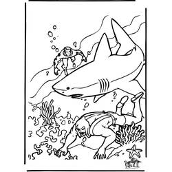 ぬりえページ: 鮫 (動物) #14878 - 無料の印刷可能なぬりえページ