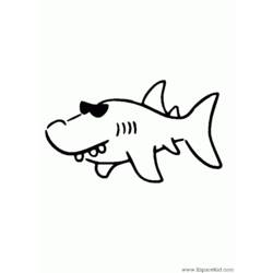 ぬりえページ: 鮫 (動物) #14889 - 無料の印刷可能なぬりえページ