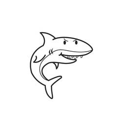 ぬりえページ: 鮫 (動物) #14898 - 無料の印刷可能なぬりえページ