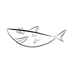 ぬりえページ: 鮫 (動物) #14929 - 無料の印刷可能なぬりえページ