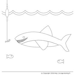 ぬりえページ: 鮫 (動物) #14941 - 無料の印刷可能なぬりえページ