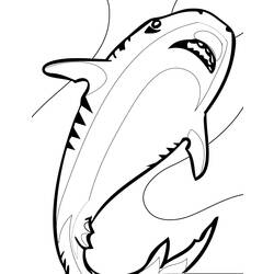 ぬりえページ: 鮫 (動物) #14955 - 無料の印刷可能なぬりえページ