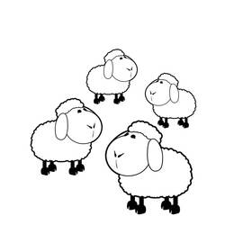 ぬりえページ: 羊 (動物) #11444 - 無料の印刷可能なぬりえページ