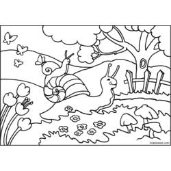 ぬりえページ: カタツムリ (動物) #6543 - 無料の印刷可能なぬりえページ