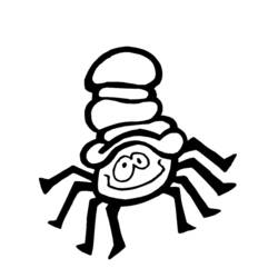 ぬりえページ: クモ (動物) #634 - 無料の印刷可能なぬりえページ