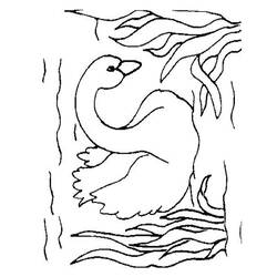 ぬりえページ: 白鳥 (動物) #5009 - 無料の印刷可能なぬりえページ