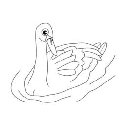 ぬりえページ: 白鳥 (動物) #5029 - 無料の印刷可能なぬりえページ