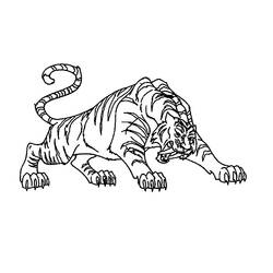 ぬりえページ: 虎 (動物) #13617 - 無料の印刷可能なぬりえページ