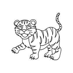 ぬりえページ: 虎 (動物) #13625 - 無料の印刷可能なぬりえページ
