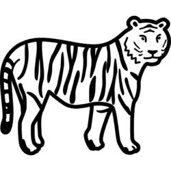 ぬりえページ: 虎 (動物) #13670 - 無料の印刷可能なぬりえページ