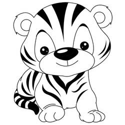 ぬりえページ: 虎 (動物) #13680 - 無料の印刷可能なぬりえページ