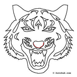 ぬりえページ: 虎 (動物) #13690 - 無料の印刷可能なぬりえページ