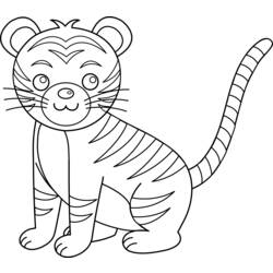 ぬりえページ: 虎 (動物) #13698 - 無料の印刷可能なぬりえページ