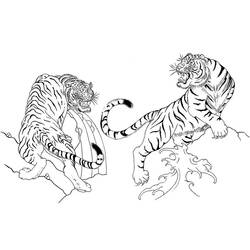 ぬりえページ: 虎 (動物) #13705 - 無料の印刷可能なぬりえページ