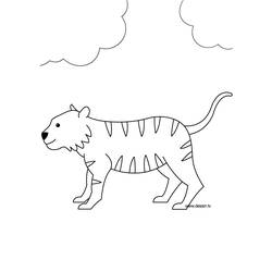 ぬりえページ: 虎 (動物) #13733 - 無料の印刷可能なぬりえページ