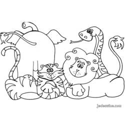 ぬりえページ: 野生/ジャングルの動物 (動物) #21085 - 無料の印刷可能なぬりえページ