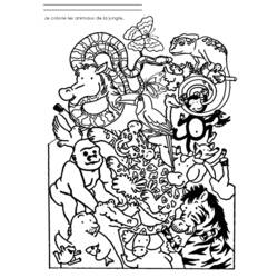 ぬりえページ: 野生/ジャングルの動物 (動物) #21091 - 無料の印刷可能なぬりえページ
