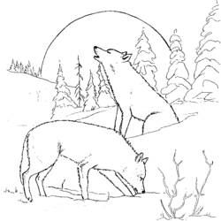 ぬりえページ: 狼 (動物) #10439 - 無料の印刷可能なぬりえページ