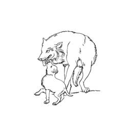 ぬりえページ: 狼 (動物) #10445 - 無料の印刷可能なぬりえページ