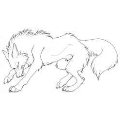 ぬりえページ: 狼 (動物) #10451 - 無料の印刷可能なぬりえページ