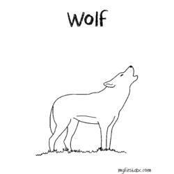 ぬりえページ: 狼 (動物) #10571 - 無料の印刷可能なぬりえページ