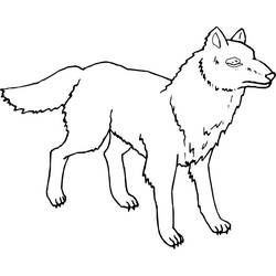 ぬりえページ: 狼 (動物) #10600 - 無料の印刷可能なぬりえページ