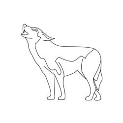 ぬりえページ: 狼 (動物) #10633 - 無料の印刷可能なぬりえページ