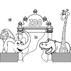 ぬりえページ: 動物園 (動物) #12647 - 無料の印刷可能なぬりえページ