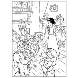 ぬりえページ: 白雪姫と七人のこびと (アニメ映画) #133831 - 無料の印刷可能なぬりえページ