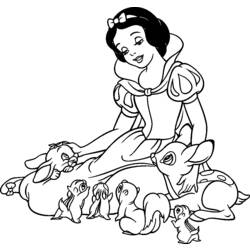 ぬりえページ: 白雪姫と七人のこびと (アニメ映画) #133844 - 無料の印刷可能なぬりえページ
