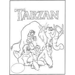 ぬりえページ: Tarzan (アニメーション映画) #198697 - 無料の印刷可能なぬりえページ