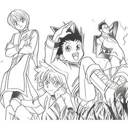 ぬりえ: ハンター×ハンター - 無料の印刷可能なぬりえページ