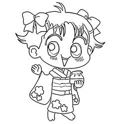 ぬりえ: こっちむいて！みい子 - 無料の印刷可能なぬりえページ