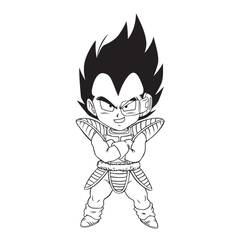 ぬりえ: ベジータ - 無料の印刷可能なぬりえページ