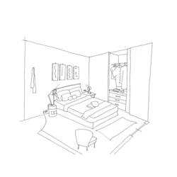 ぬりえページ: ベッドルーム (建物と建築) #63377 - 無料の印刷可能なぬりえページ