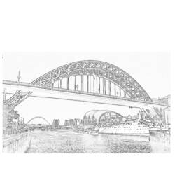 ぬりえページ: 橋 (建物と建築) #62838 - 無料の印刷可能なぬりえページ
