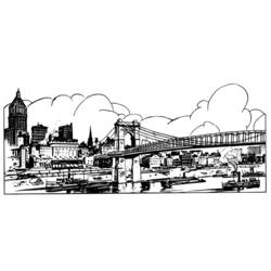 ぬりえページ: 橋 (建物と建築) #62846 - 無料の印刷可能なぬりえページ