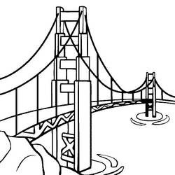 ぬりえページ: 橋 (建物と建築) #62877 - 無料の印刷可能なぬりえページ