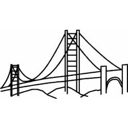 ぬりえページ: 橋 (建物と建築) #62884 - 無料の印刷可能なぬりえページ