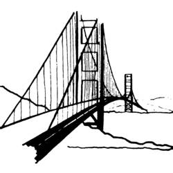 ぬりえページ: 橋 (建物と建築) #62995 - 無料の印刷可能なぬりえページ