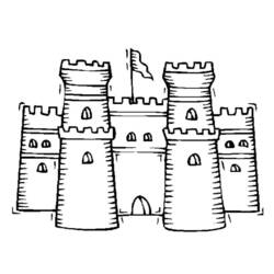 ぬりえページ: 城 (建物と建築) #62040 - 無料の印刷可能なぬりえページ