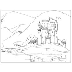 ぬりえページ: 城 (建物と建築) #62046 - 無料の印刷可能なぬりえページ