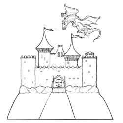ぬりえページ: 城 (建物と建築) #62047 - 無料の印刷可能なぬりえページ