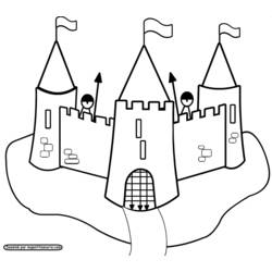ぬりえページ: 城 (建物と建築) #62052 - 無料の印刷可能なぬりえページ