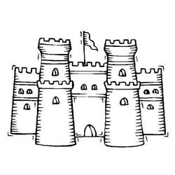 ぬりえページ: 城 (建物と建築) #62056 - 無料の印刷可能なぬりえページ