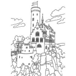 ぬりえページ: 城 (建物と建築) #62061 - 無料の印刷可能なぬりえページ