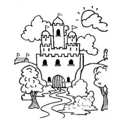 ぬりえページ: 城 (建物と建築) #62068 - 無料の印刷可能なぬりえページ